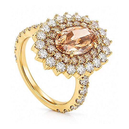 Anel Solitario Oval
