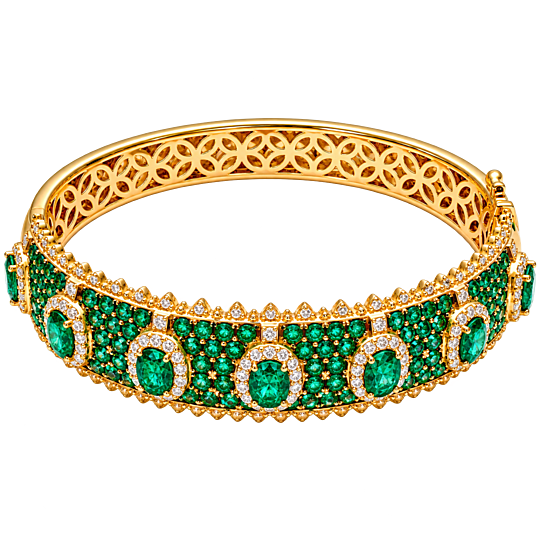 Pulseira Bracelete Esmeraldas
