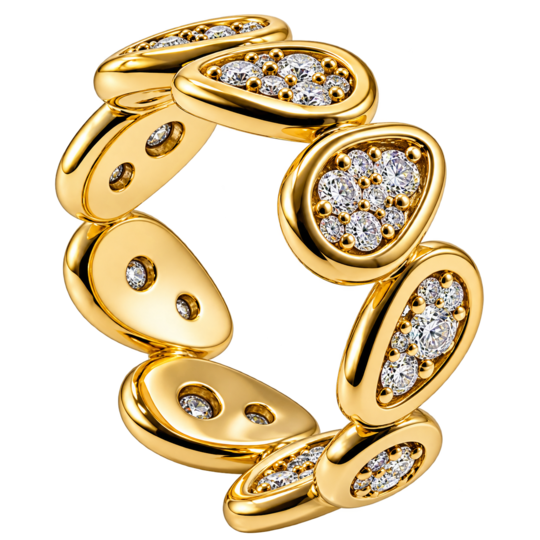 Aliança Bold Gotas de Diamantes