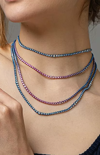 Comprar gargantilha colar Riviera de ouro com diamantes - alta joalheria