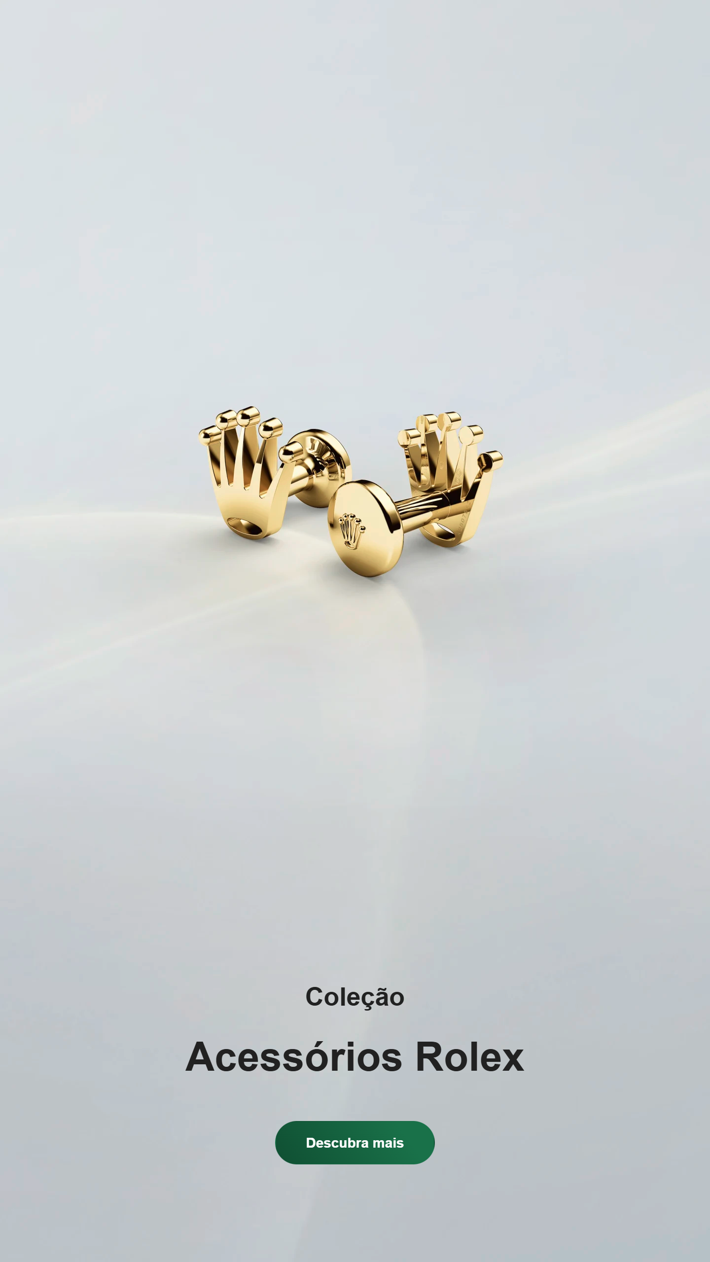 Abotoaduras elegantes e exclusivas da Rolex.