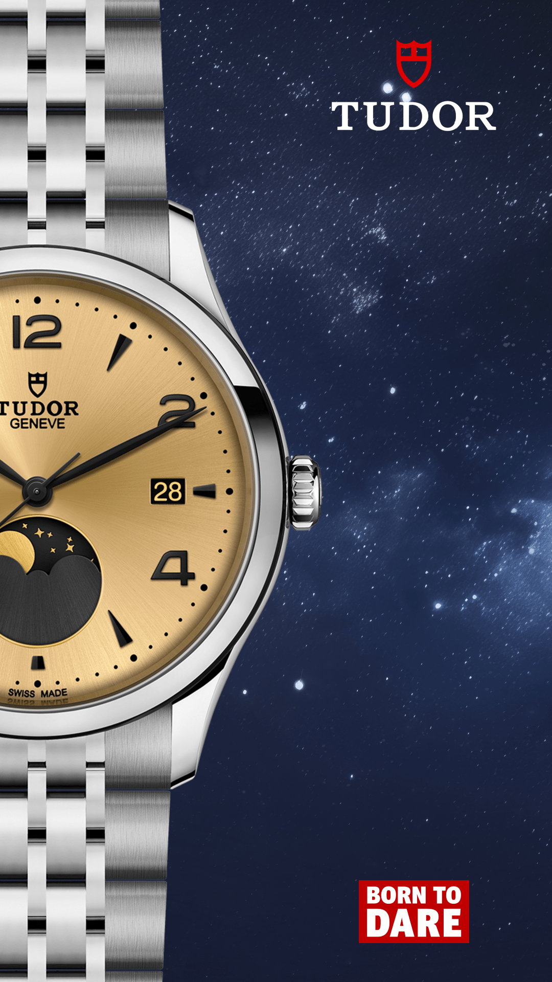 TUDOR 1926 Luna Caixa de 39 mm em aço Indicador das fases da Lua
